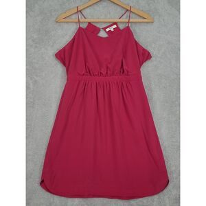 Madewell 100% SILK Daylight‎ Magenta Sleeveless Sweet Heart Neck Dress Size 6